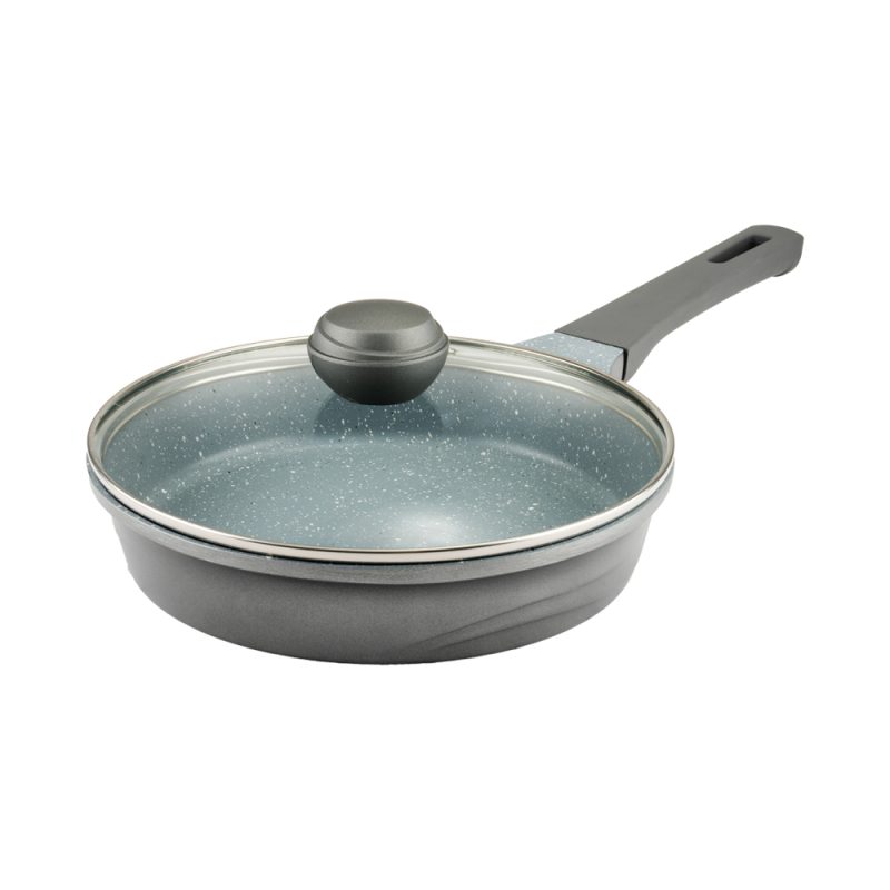 تابه تک دسته سایز 24 گرانیت طرح کره ای C