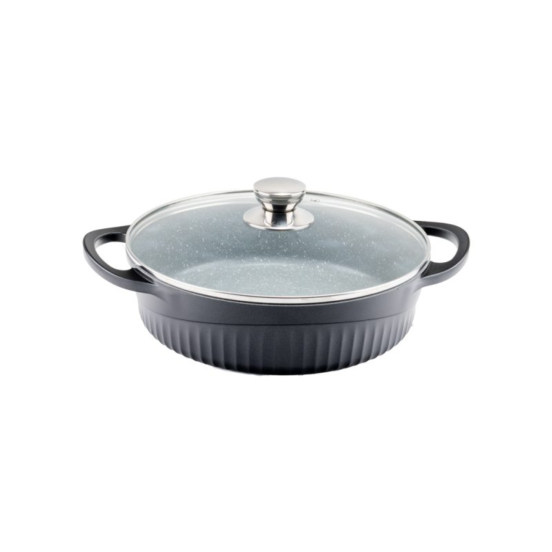 تابه دو دسته سایز 28 گرانیت طرح جرمنی D