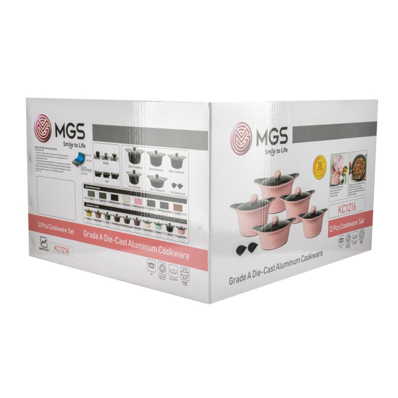 سرویس قابلمه 12 پارچه گرانیت طرح کره ای C کد KC1216