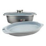 سرویس قابلمه 25 پارچه گرانیت طرح جرمنی B کد GB2514 خاکستری