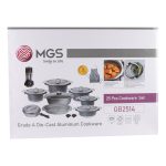 سرویس قابلمه 25 پارچه گرانیت طرح جرمنی B کد GB2514 خاکستری