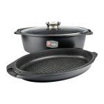 سرویس قابلمه 25 پارچه گرانیت طرح جرمنی B کد GB2514 مشکی