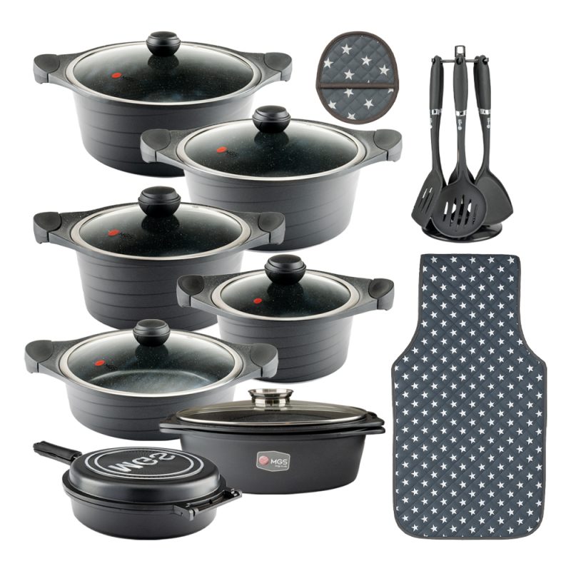 سرویس قابلمه 25 پارچه گرانیت طرح کره ای B