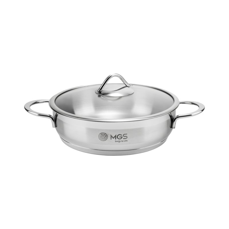 تابه استیل دو دسته سایز 24 کد 4115